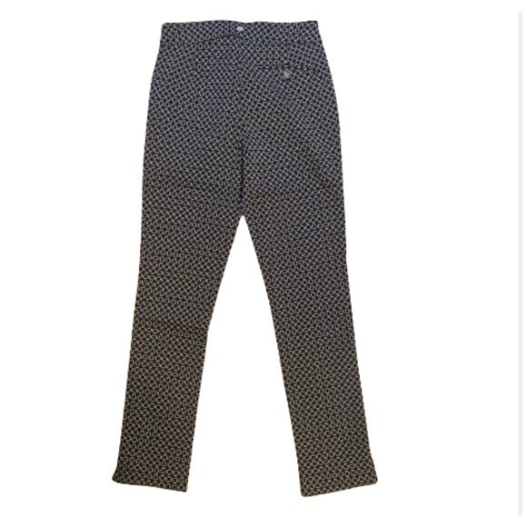 Empower New York Size S Black & White Geometric Print Golf Slacks - Picture 1 of 9